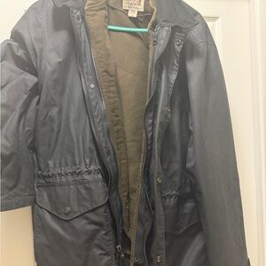 Filson Black Mile Marker Wax Jacket with moleskin liner and hood